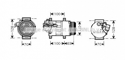 AVA QUALITY COOLING msak434 -  Компрессор, кондиционер